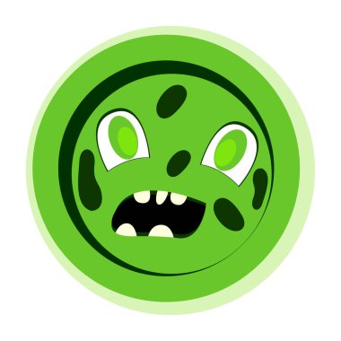 İzole edilmiş kızgın virüs görüntüsü