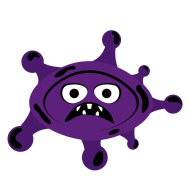 İzole edilmiş kızgın virüs görüntüsü