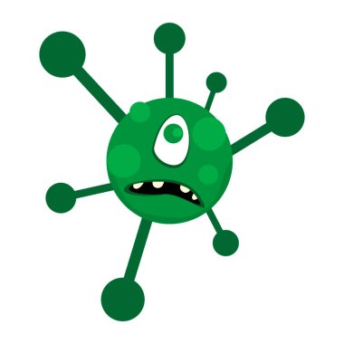 İzole edilmiş kızgın virüs görüntüsü