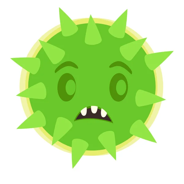 隔離された怒りのウイルス画像 — ストックベクタ