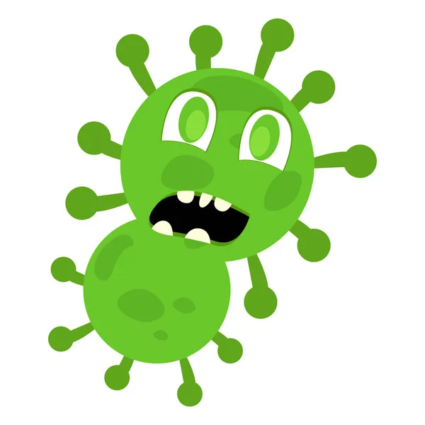 Isolated angry virus image — Stock Vector