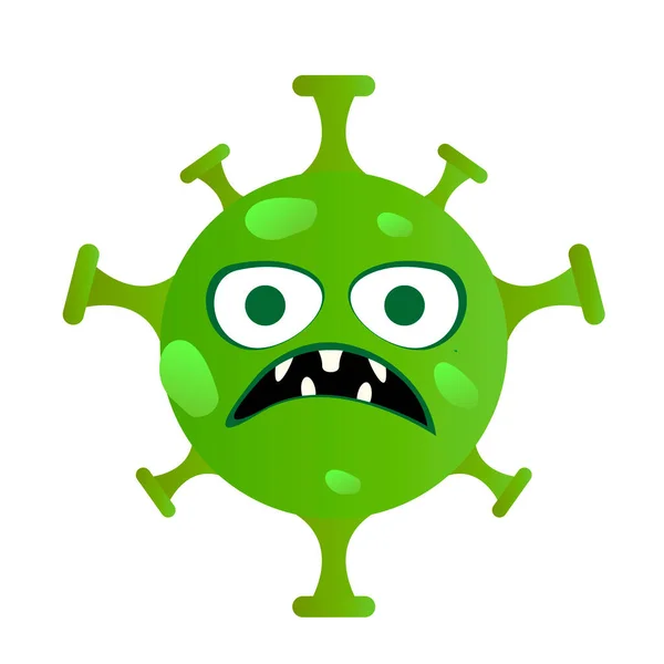 Απομονωμένη θυμωμένη εικόνα ιού — Διανυσματικό Αρχείο