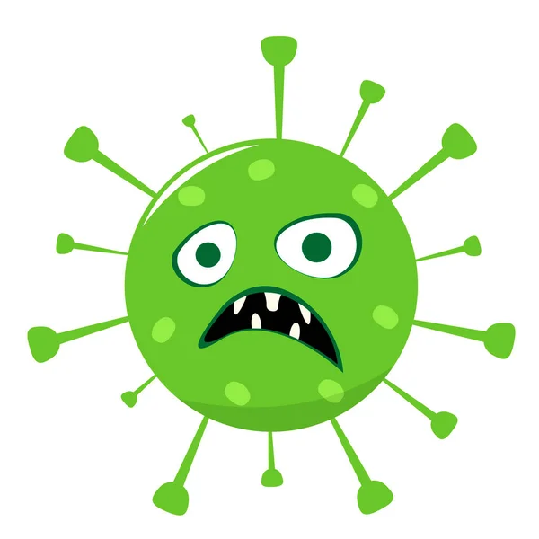 Isoliert wütendes Virus-Image — Stockvektor