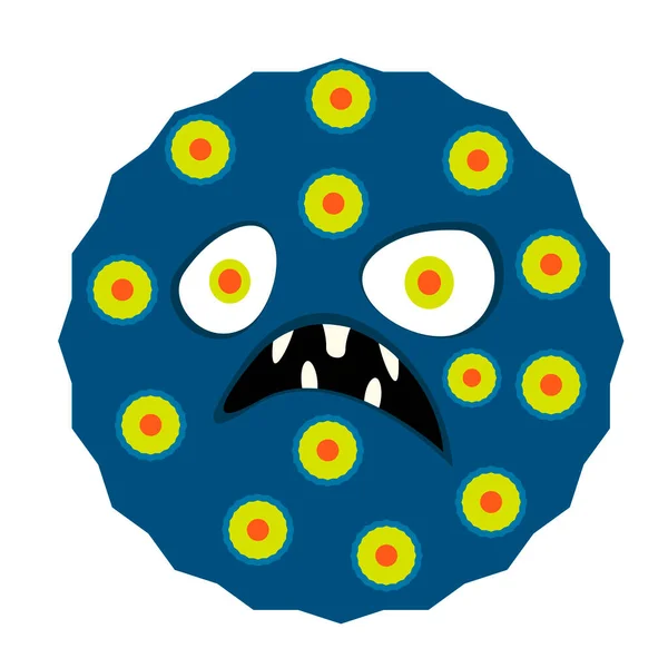 Isolated angry virus image — Stock Vector