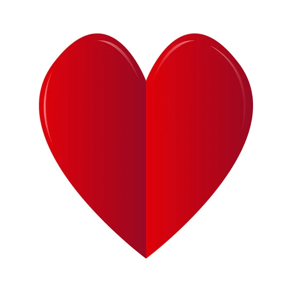 Icono de forma de corazón aislado — Vector de stock