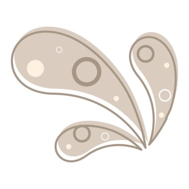 Ayrı dekore edilmiş damlalar