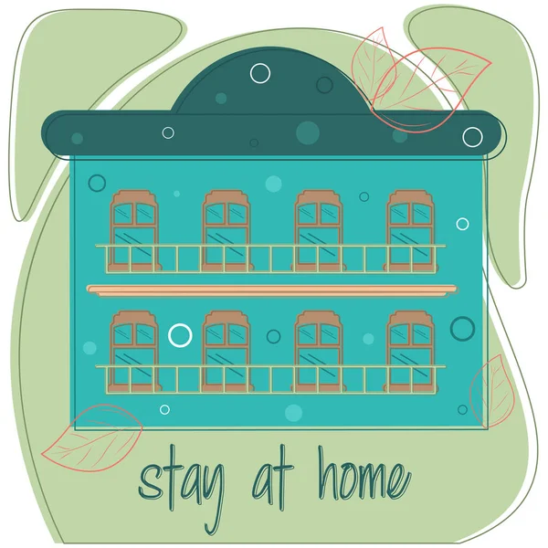 Bleibt zu Hause — Stockvektor