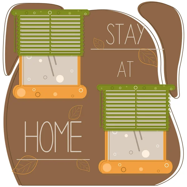Affiche Rester à la maison — Image vectorielle