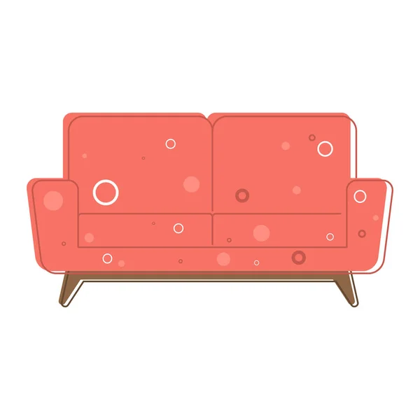 Poltrona sofá isolado — Vetor de Stock