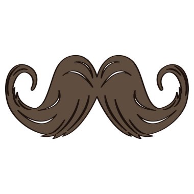 İzole bıyık simgesi