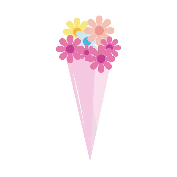 孤立した花花束 — ストックベクタ