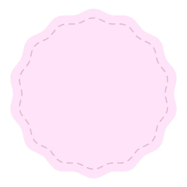 Étiquette isolée vide rose — Image vectorielle