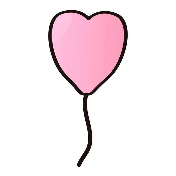 孤立的心形气球 — 图库矢量图片