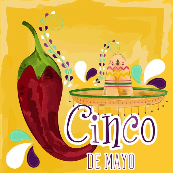 Cartel del Cinco de Mayo — Vector de stock