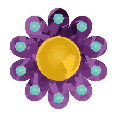 Issız suluboya çiçek