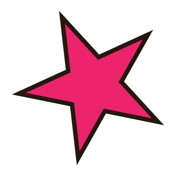 Icono de estrella fucsia aislada — Vector de stock