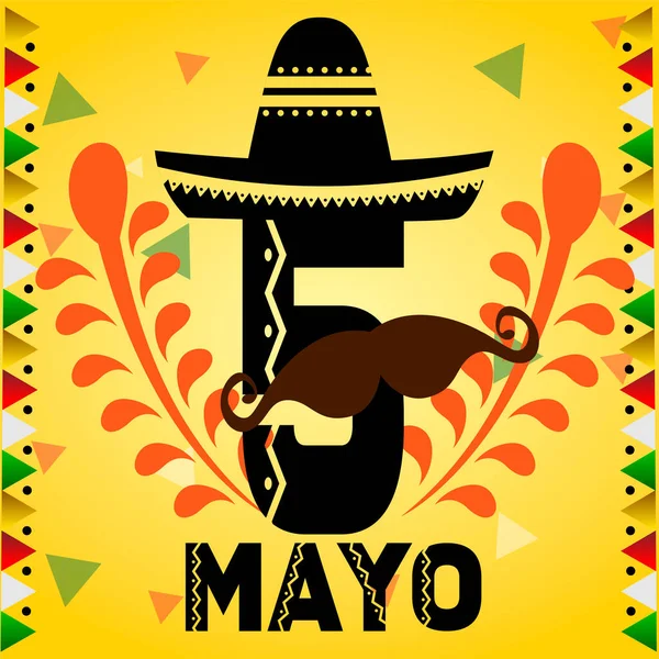 Plantilla Cinco de mayo — Vector de stock