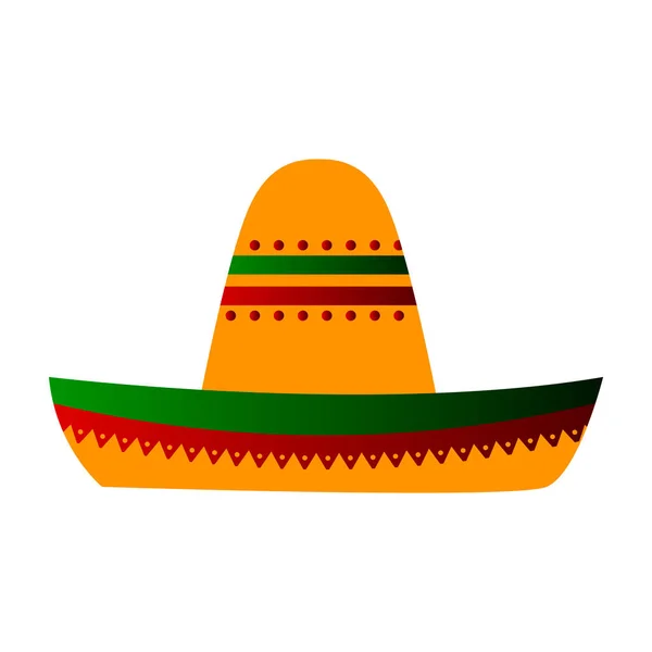Chapéu mexicano tradicional isolado —  Vetores de Stock