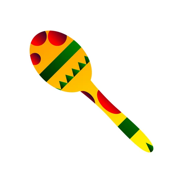 Maraca mexicana decorada — Archivo Imágenes Vectoriales