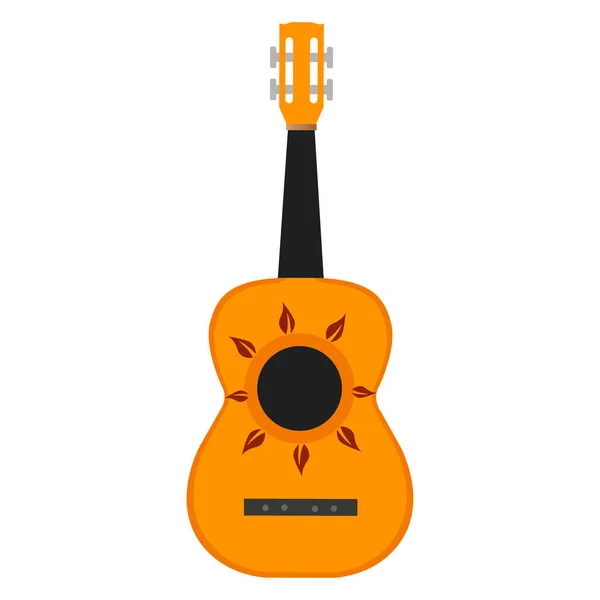 Guitarra decorada aislada — Vector de stock