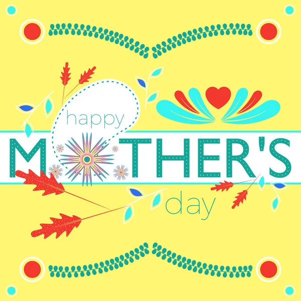 Happy mothers day card — Stock Vector
