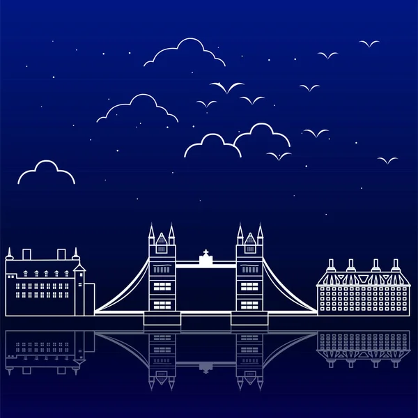 Skyline cidade de Londres — Vetor de Stock