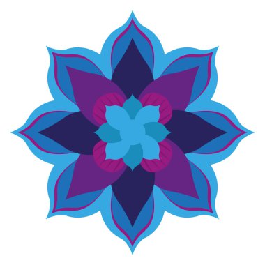 İzole edilmiş renkli mandala