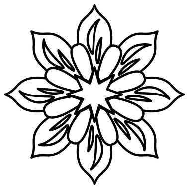 Mandala çiçek deseni