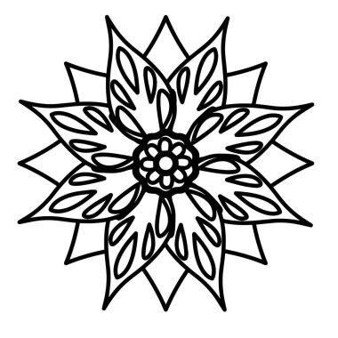 Mandala çiçek deseni