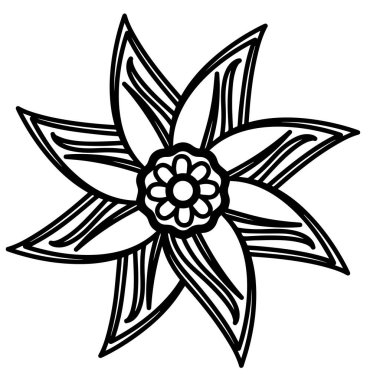 Mandala çiçek deseni