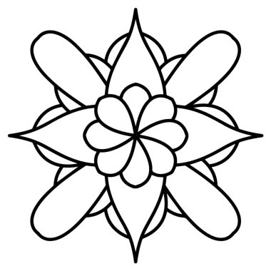 Mandala çiçek deseni