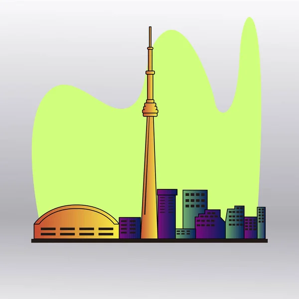 De skyline van Toronto — Stockvector