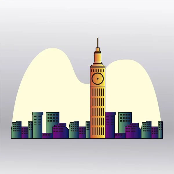 Skyline de la ville de Londres — Image vectorielle