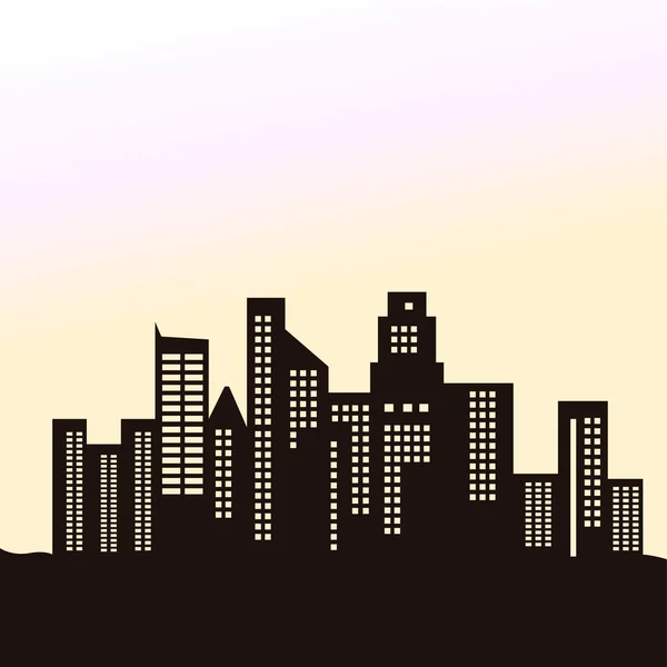 Ciudad skyline de China — Vector de stock