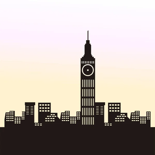 伦敦的城市天际线 — 图库矢量图片