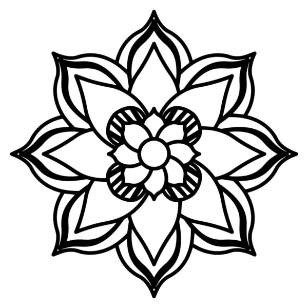 Mandala motif floral — Image vectorielle