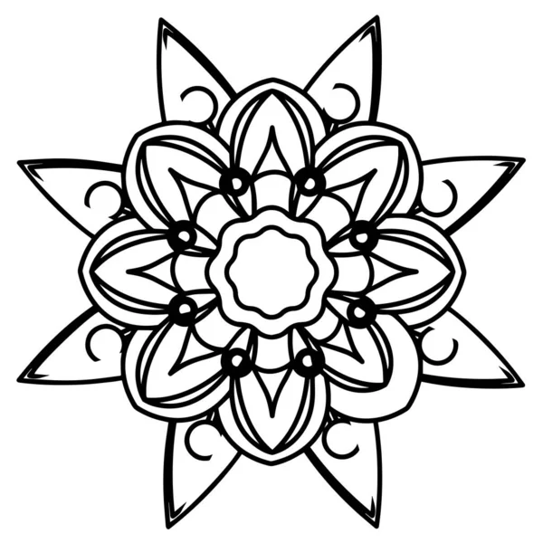 Mandala bloemmotief — Stockvector