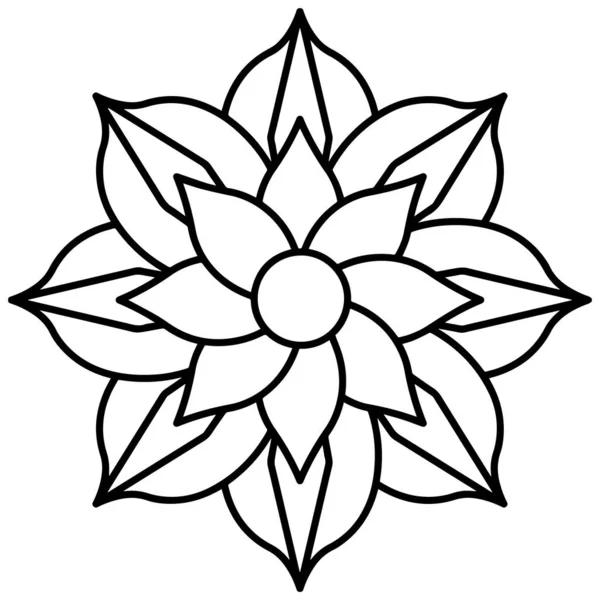 Mandala bloemmotief — Stockvector