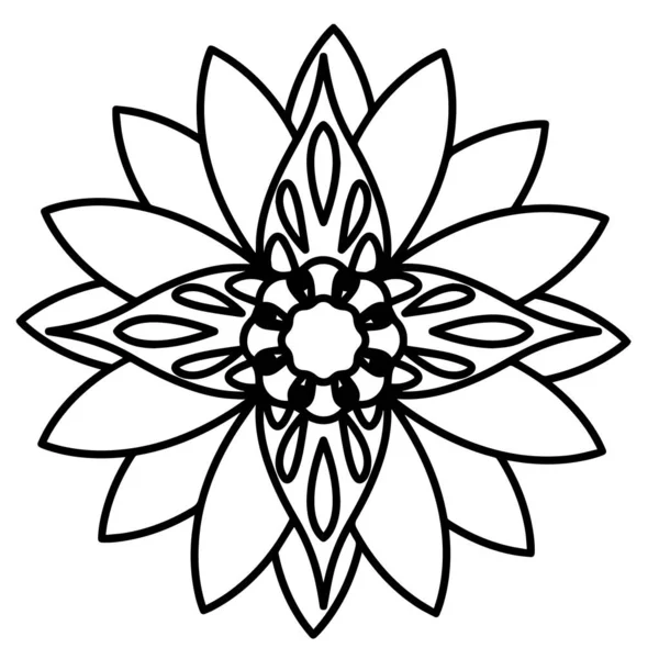 Mandala motif floral — Image vectorielle