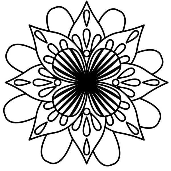 Mandala motif floral — Image vectorielle