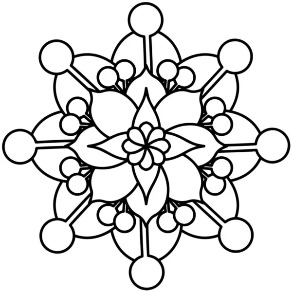 Мандала цветочная — стоковый вектор