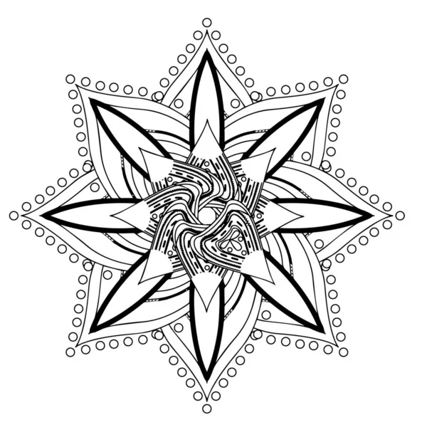 Patrón floral Mandala — Vector de stock