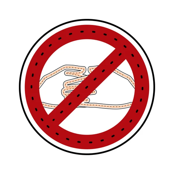 Händeschütteln verboten — Stockvektor