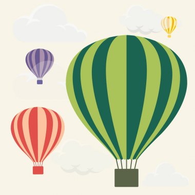 renkli sıcak hava balonları