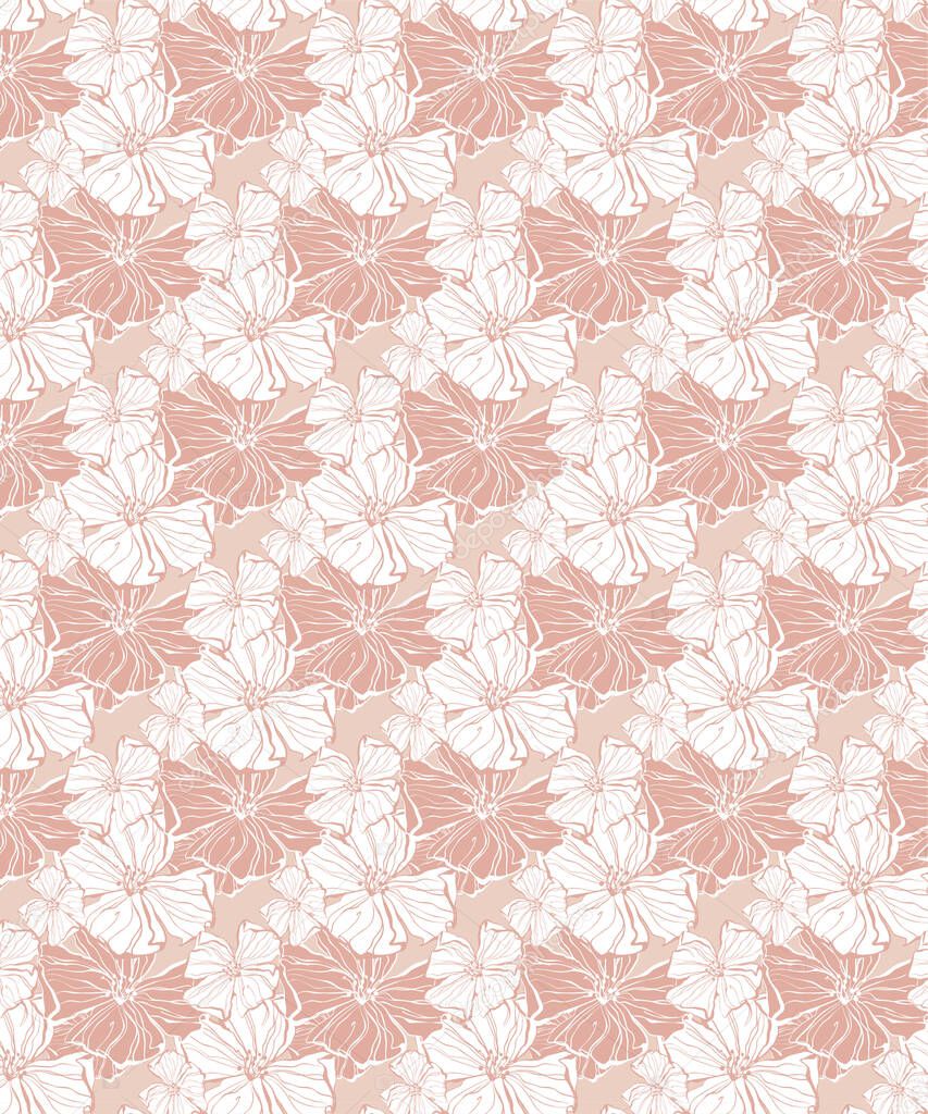 pink and delicate floral seamless vector pattern repeat