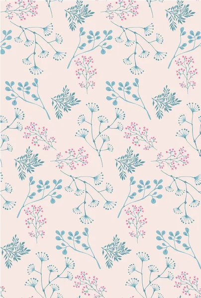 Hassas çiçek buketi vektörü pürüzsüz desen