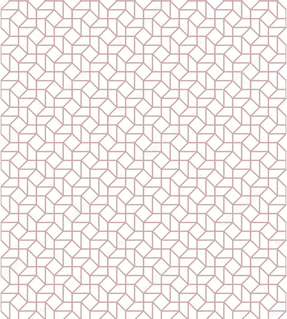minimal vector grid seamless pattern with triangles in pink tones