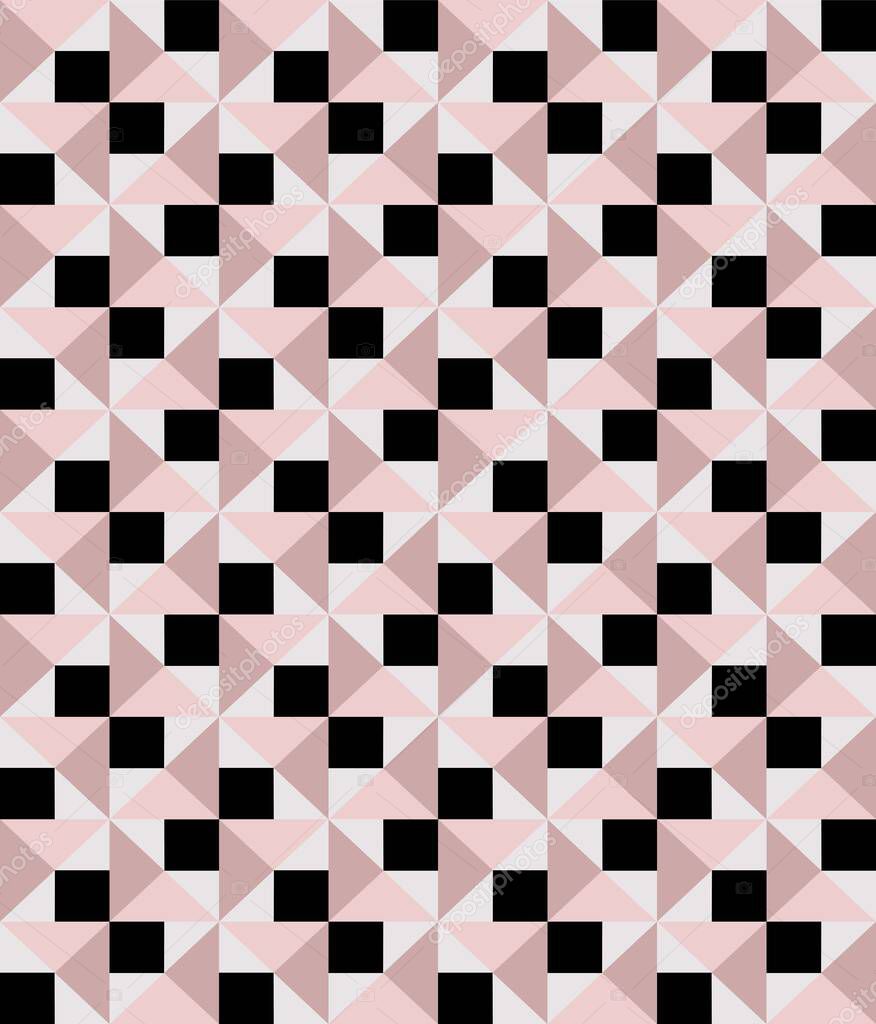 minimal pink and black vector seamless pattern