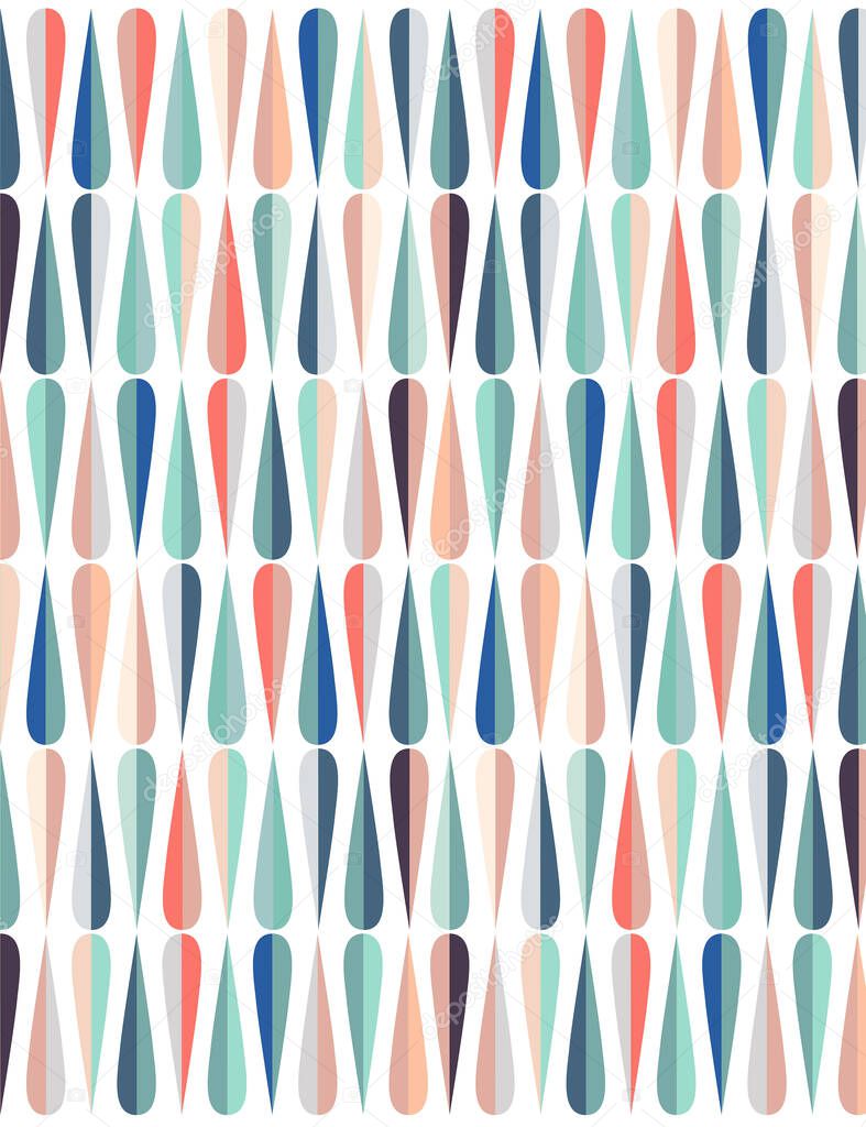 minimal  mid century colorful geometric vector seamless pattern
