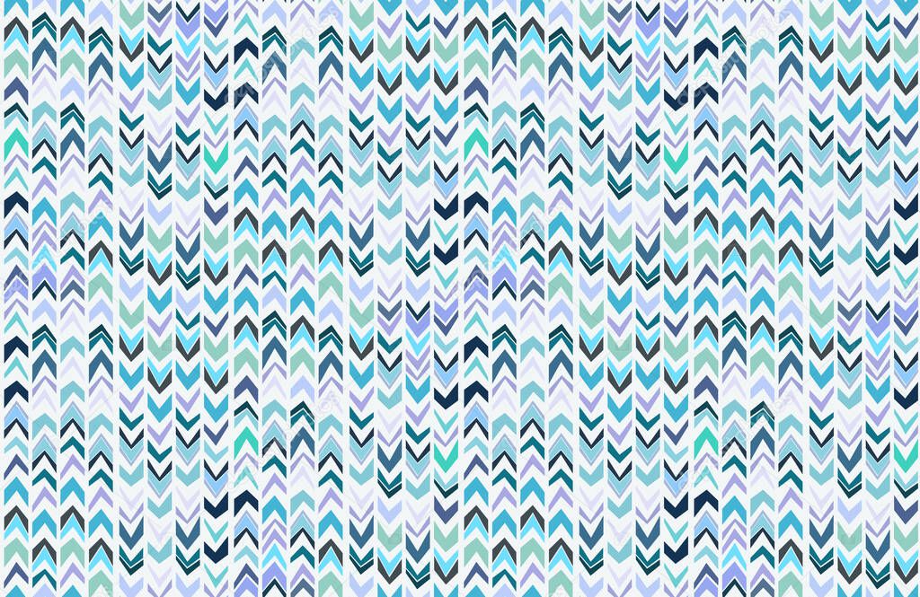 retro minimal chevron vector seamless pattern in light blue